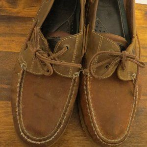 DuckHead Men's Brown leather boat shoes - 12M